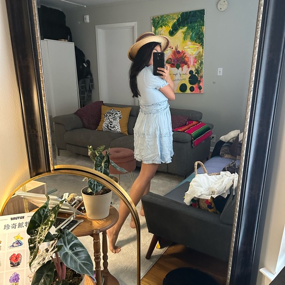 Light Blue Ruffled Dress - Picture 2 of 4